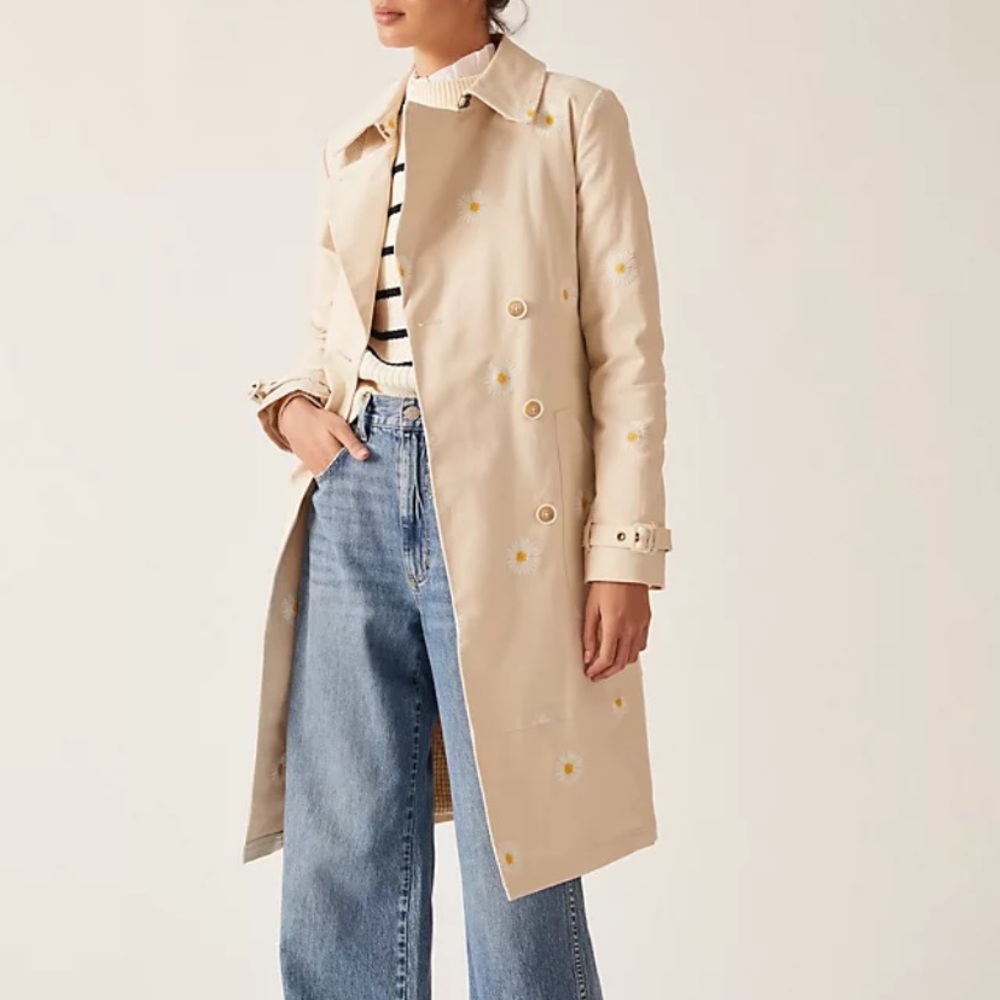 NWT Anthropologie Maeve Daisy Trench Coat
